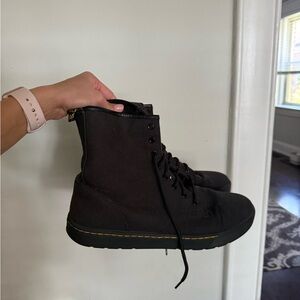 Black High-Top Canvas Boots